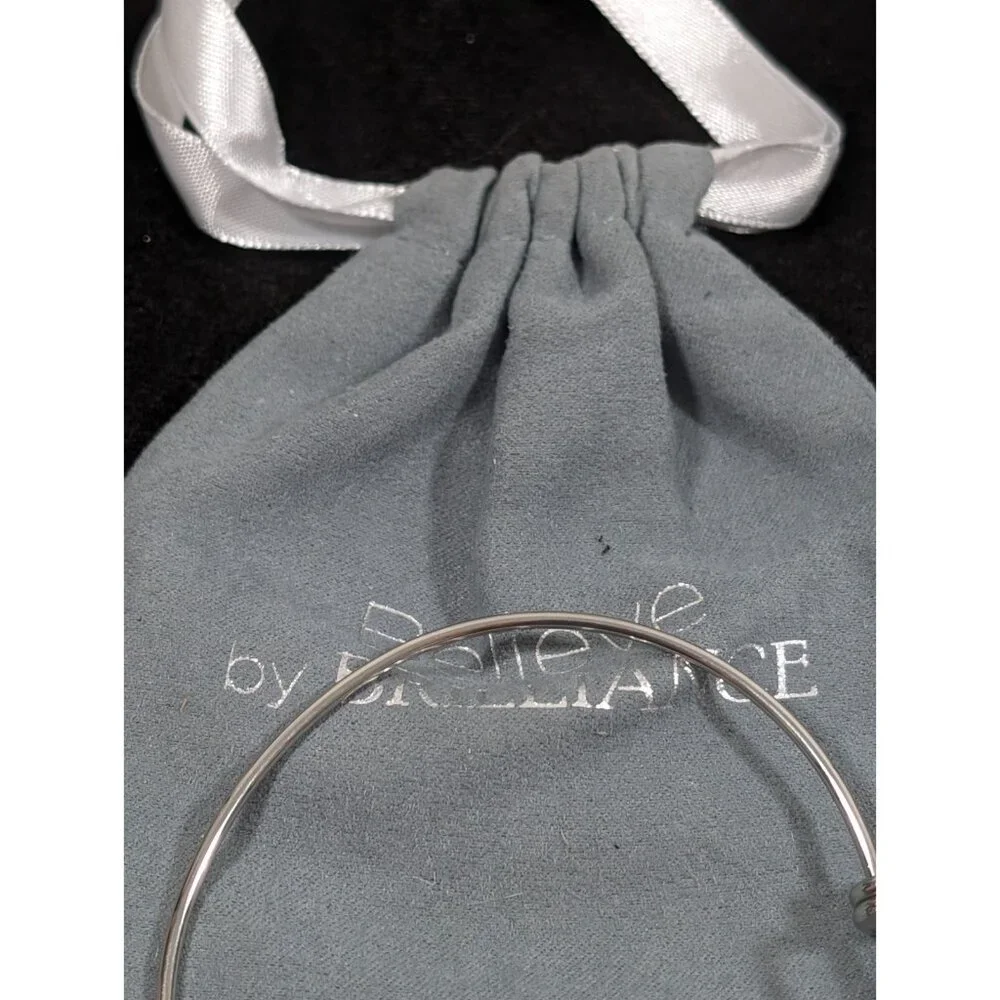 Believe by Brilliance Friends Forever Butterfly‎ Charm Bangle Bracelet 7 inch
